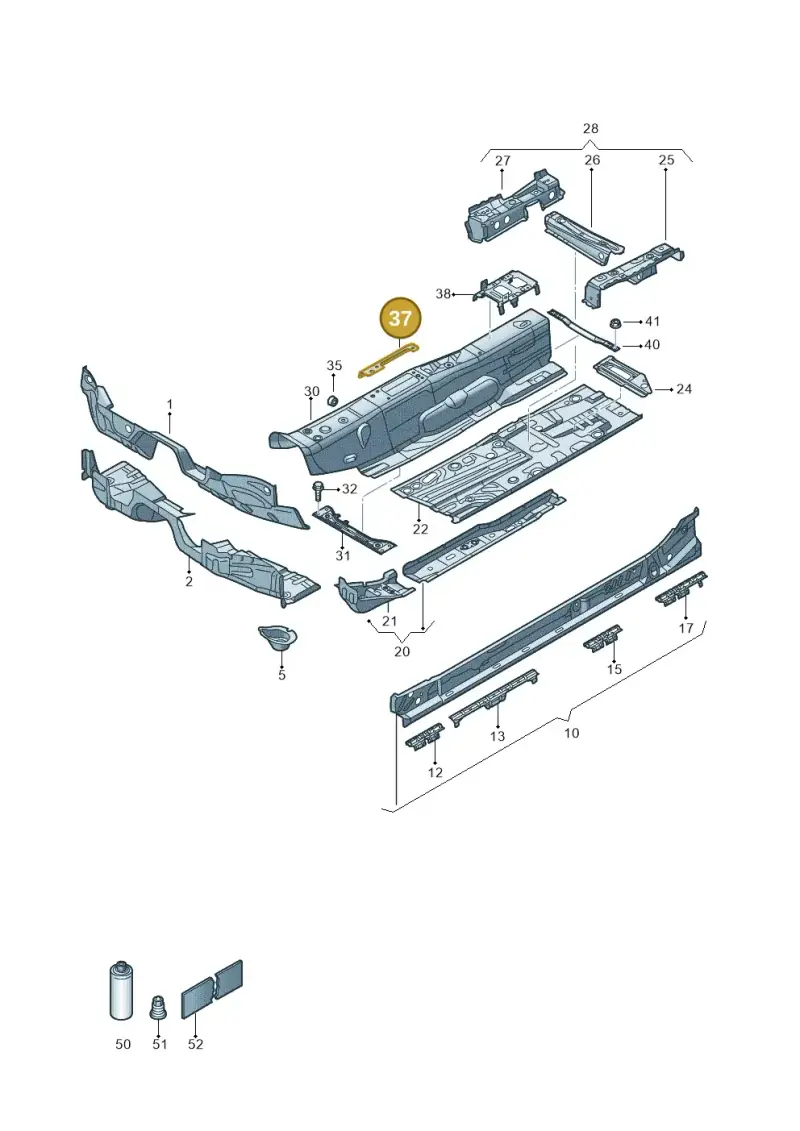 5Q0803806A — Skoda Octavia (2019-2024) diagram 827803015, position 37