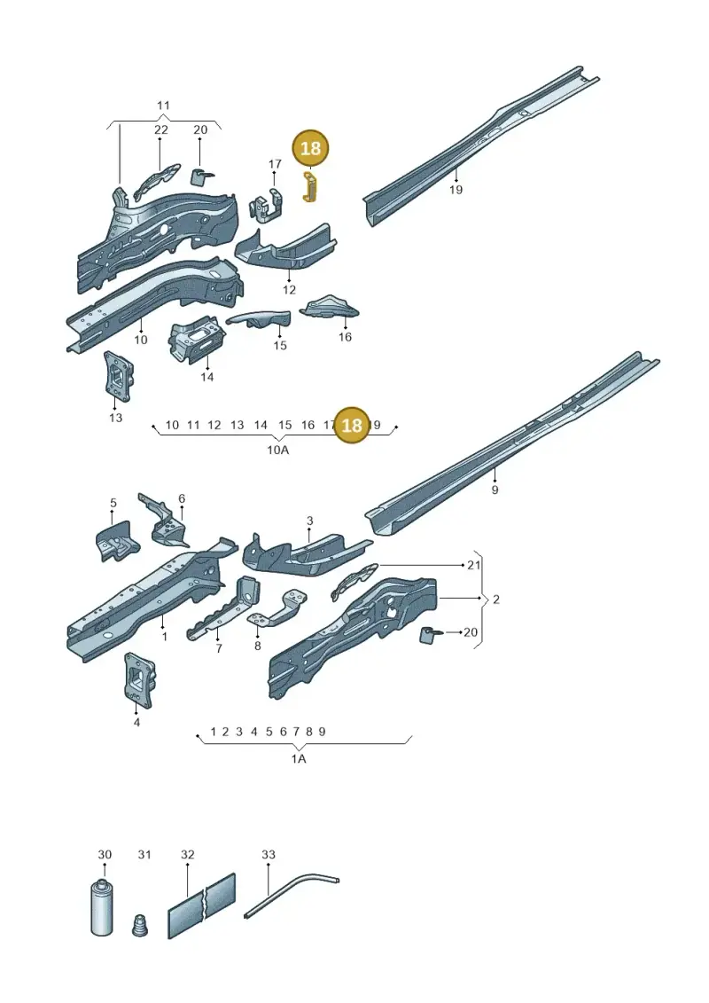 5Q0803872 — Skoda Superb Combi (2023-) diagram 3p0803000, position 18
