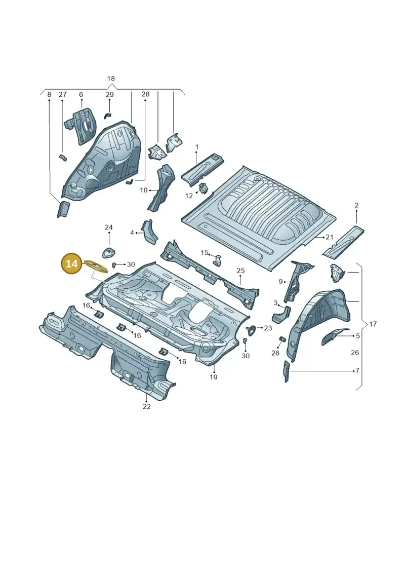 5Q0803961A — Skoda Octavia (2019-2024) diagram 585803060, position 14