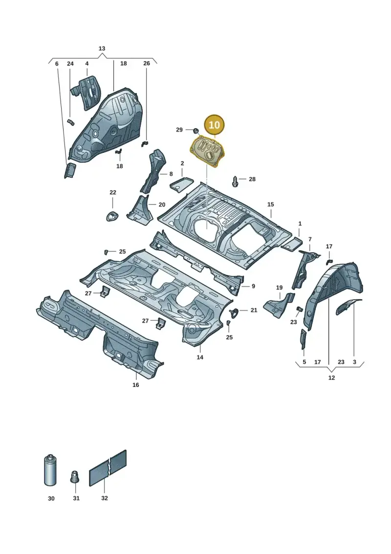 5Q0803961E — Skoda Octavia (2019-2024) diagram 585803055, position 10