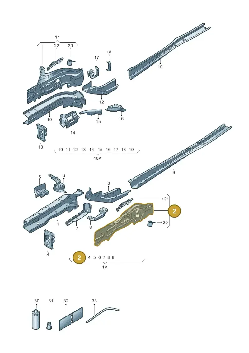 5Q0804105 — Skoda Superb Combi (2023-) diagram 3p0803000, position 2