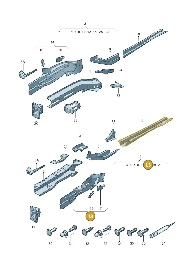5Q0804105 — Skoda Superb Combi (2015-2024) diagram 851803000, position 13