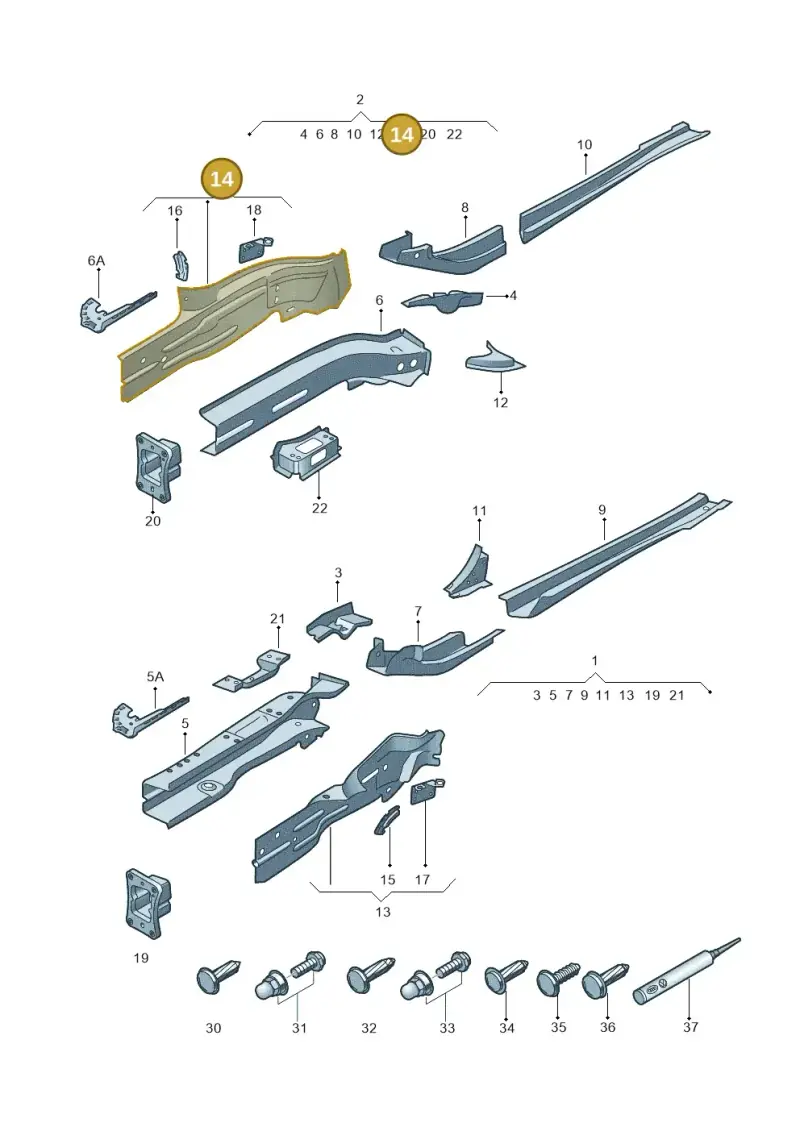 5Q0804106 — Skoda Superb Combi (2015-2024) diagram 851803000, position 14