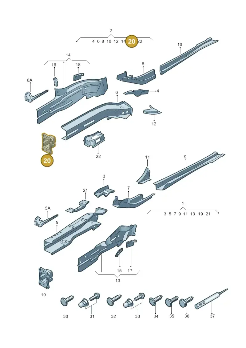 5Q0804182A — Skoda Superb Combi (2015-2024) diagram 851803000, position 20