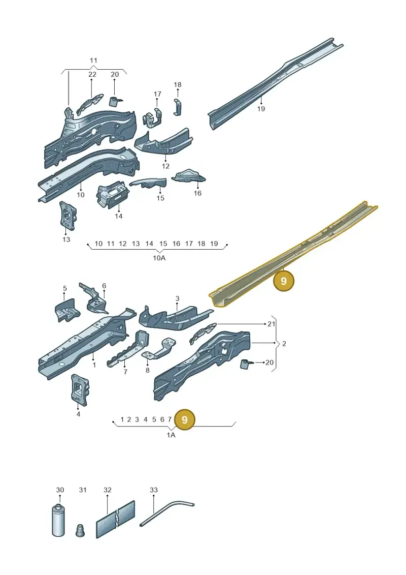 5Q0804455H — Skoda Superb Combi (2023-) diagram 3p0803000, position 9