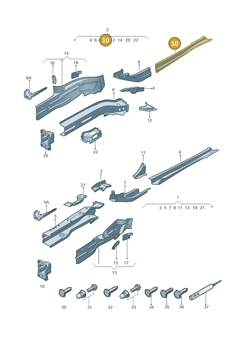 5Q0804456H — Skoda Superb Combi (2015-2024) diagram 851803000, position 10