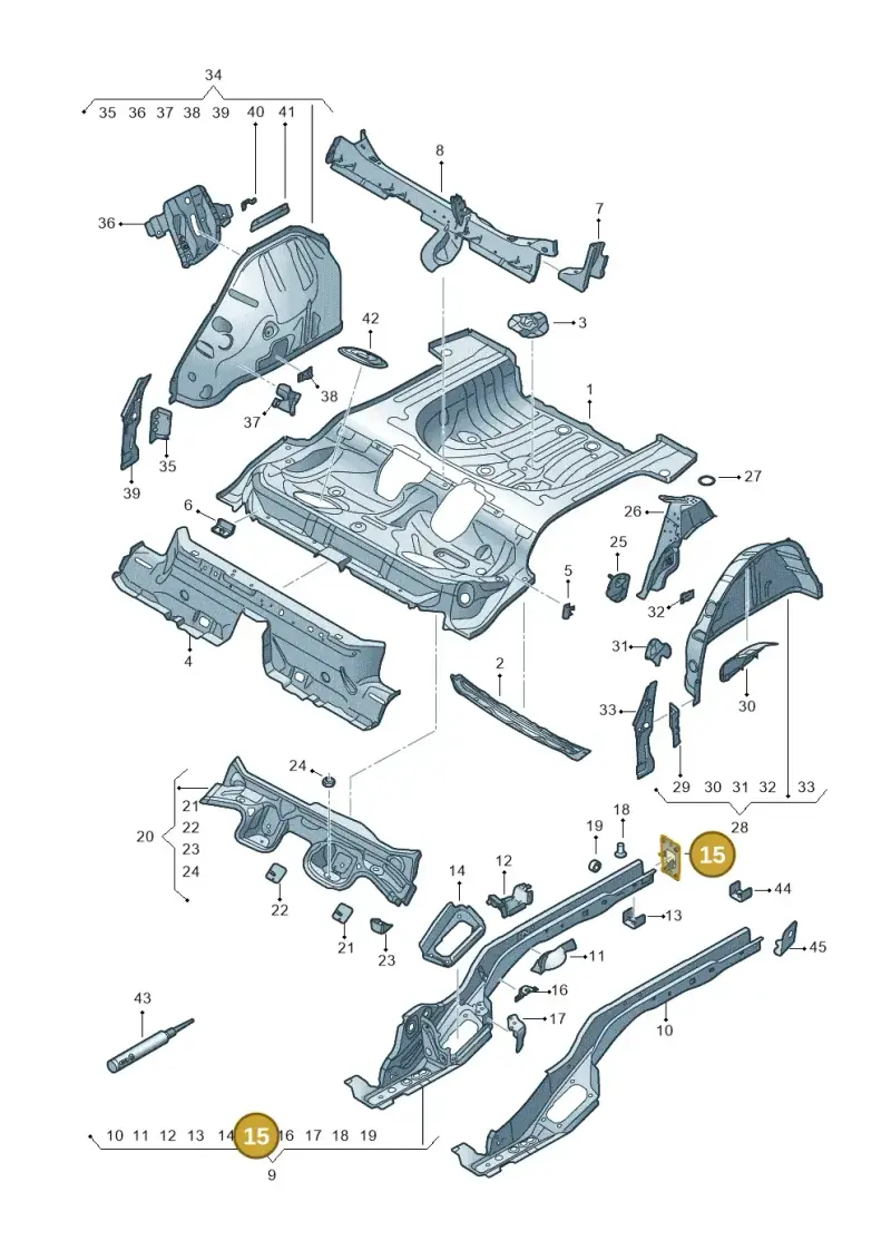 5Q0804473A — Skoda Karoq (2017-2022) diagram 834803010, position 15