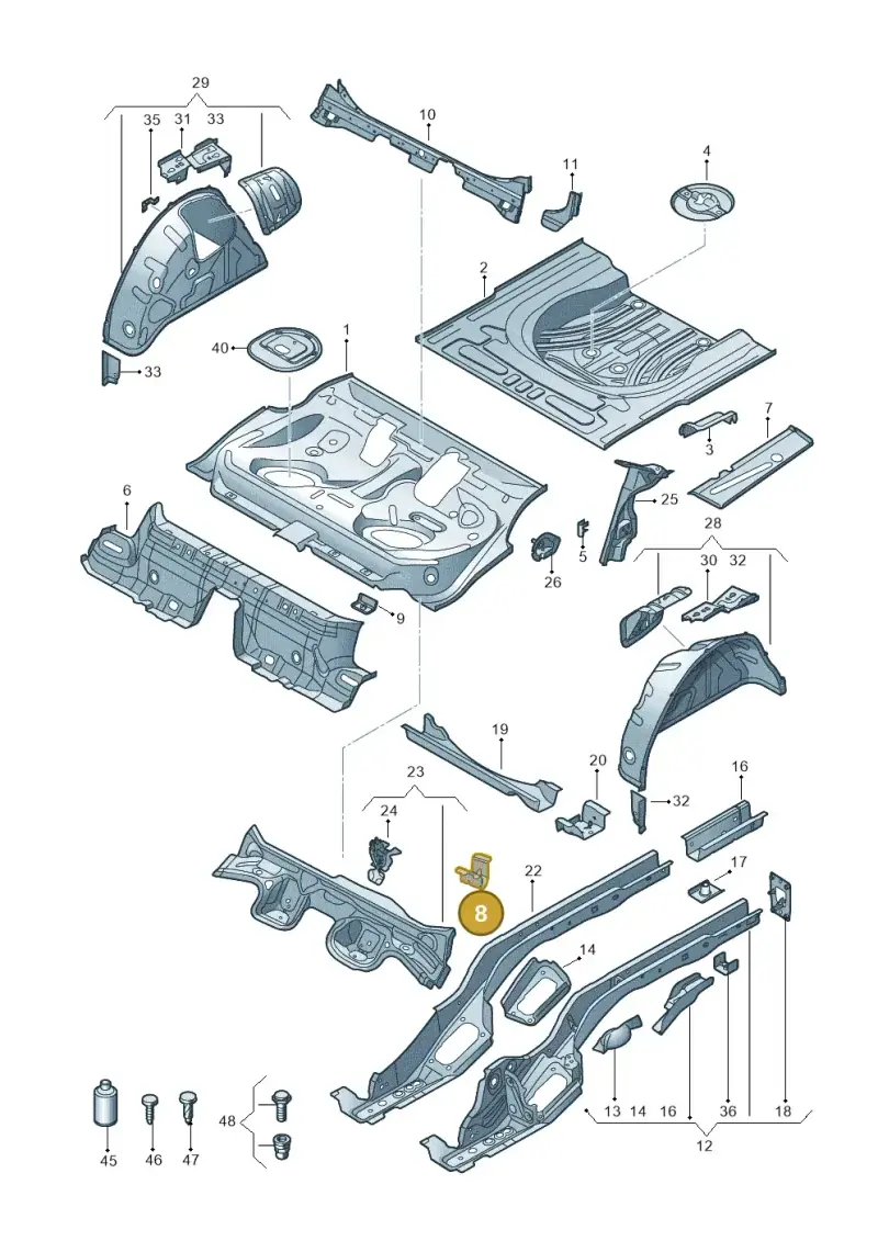 5Q0804865A — Skoda Octavia (2017-2020) diagram 763803200, position 8