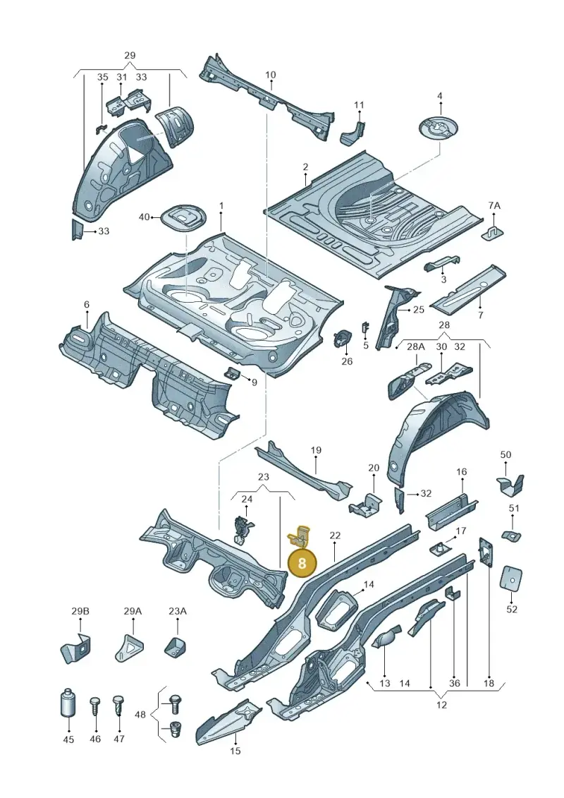 5Q0804865A — Skoda Octavia (2017-2020) diagram 805803010, position 8