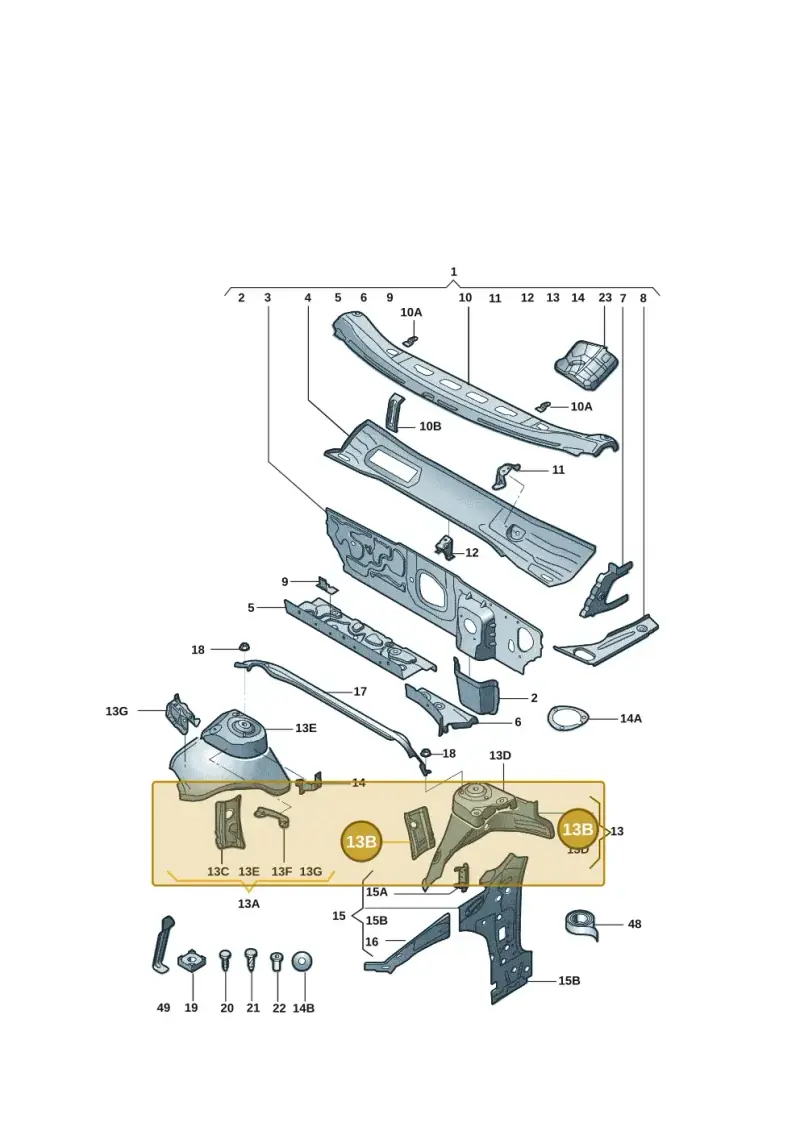 5Q0805077C — Skoda Octavia (2021-) diagram 5dd805500, position 13B