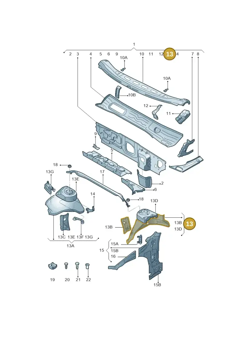 5Q0805115 — Skoda Octavia (2014-2023) diagram 783805500, position 13