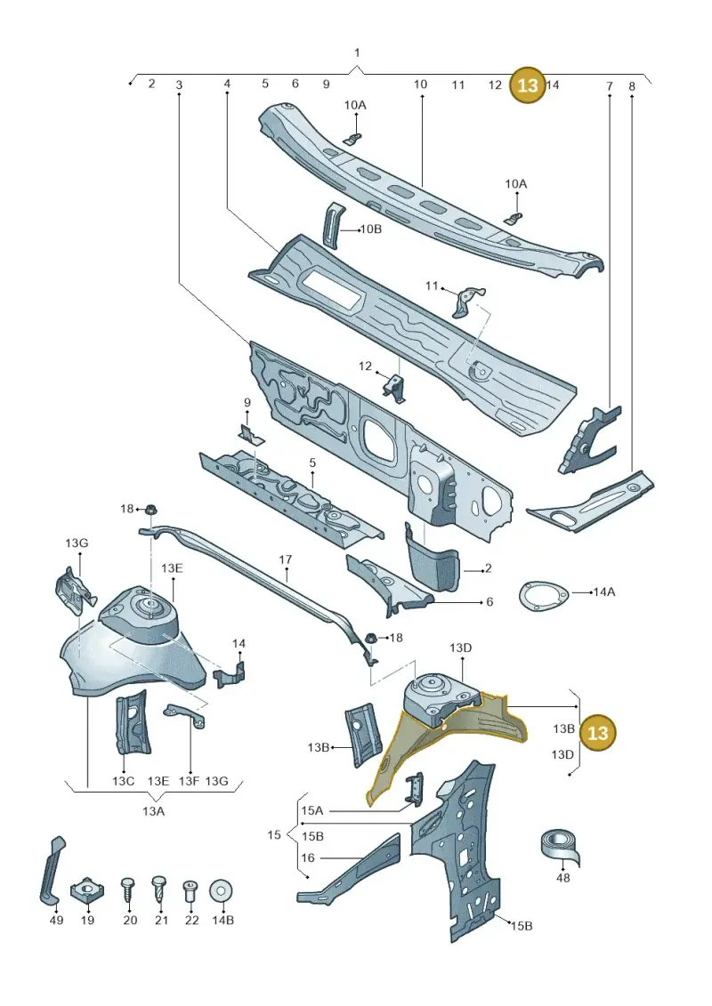 5Q0805115 — Skoda Octavia (2017-2020) diagram 805805050, position 13