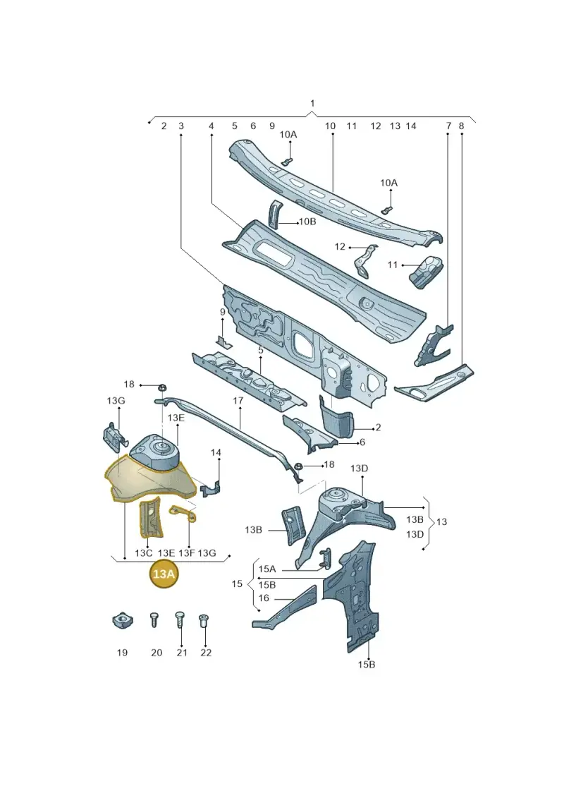 5Q0805116 — Skoda Octavia (2014-2023) diagram 783805500, position 13A
