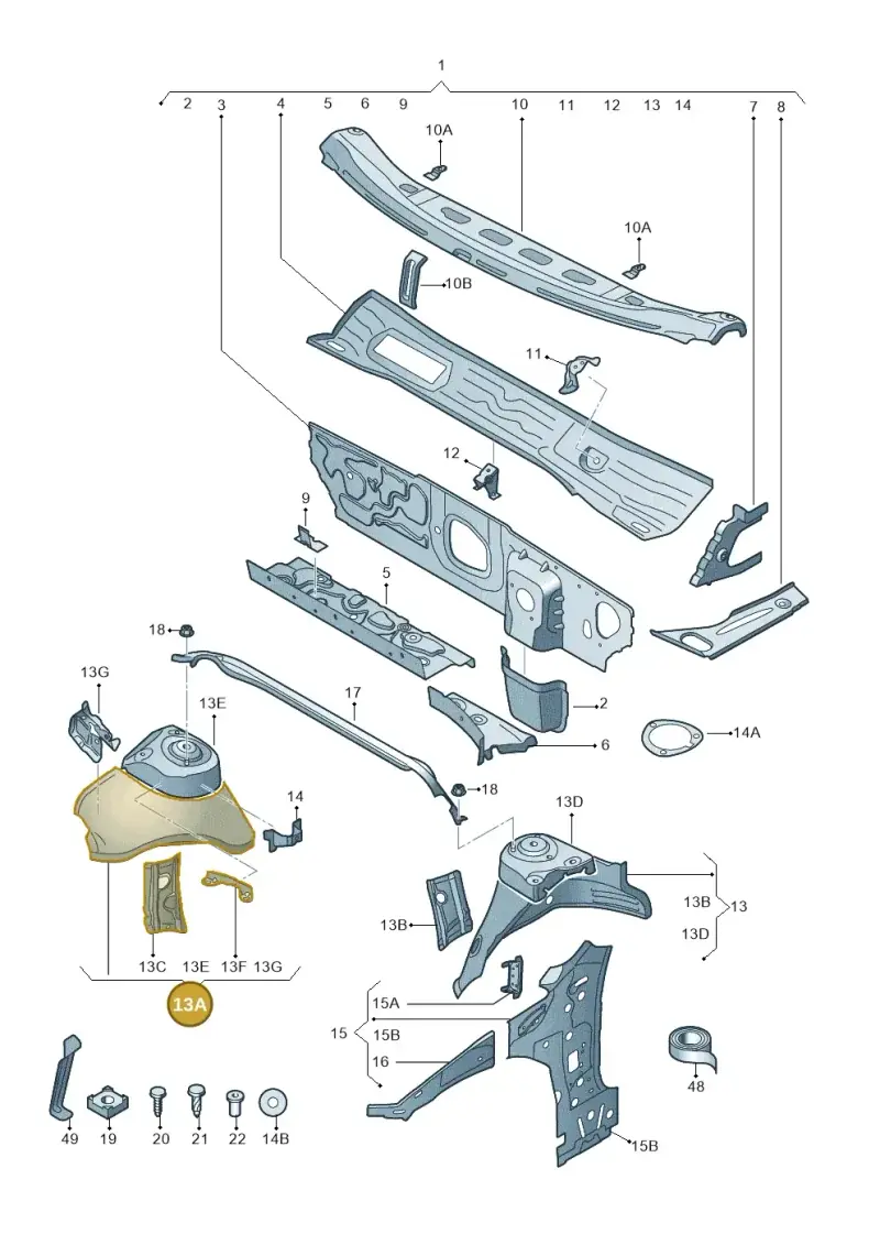 5Q0805116 — Skoda Octavia (2017-2020) diagram 805805050, position 13A