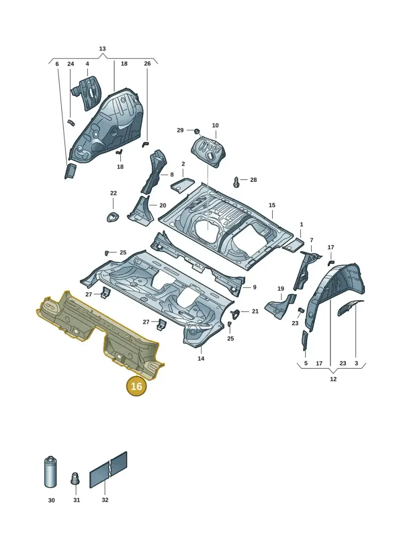 5Q0813147 — Skoda Octavia (2019-2024) diagram 585803055, position 16