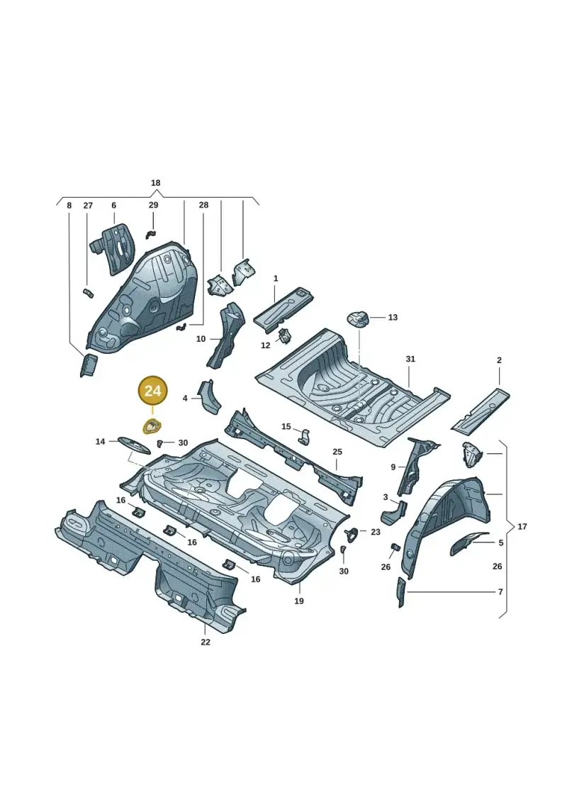 5Q0813722 — Skoda Octavia (2019-2024) diagram 585803065, position 24
