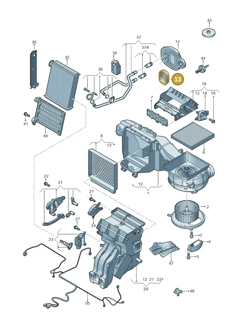 5Q0815685A — Skoda Octavia (2017-2020) diagram 805819010, position 13