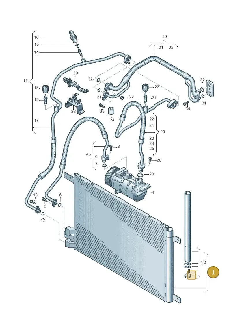 5Q0816411AK — Skoda Superb Combi (2015-2024) diagram 746260400, position 1