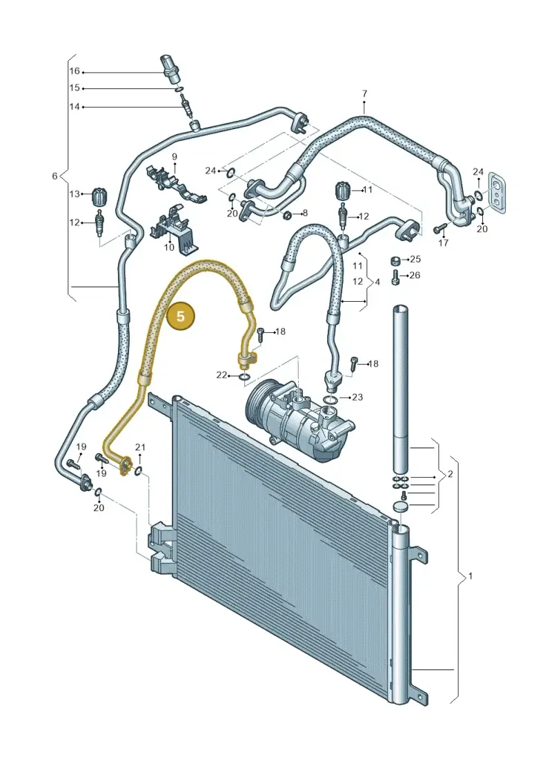 5Q0816721AC — Skoda Karoq (2017-2022) diagram 745260400, position 5