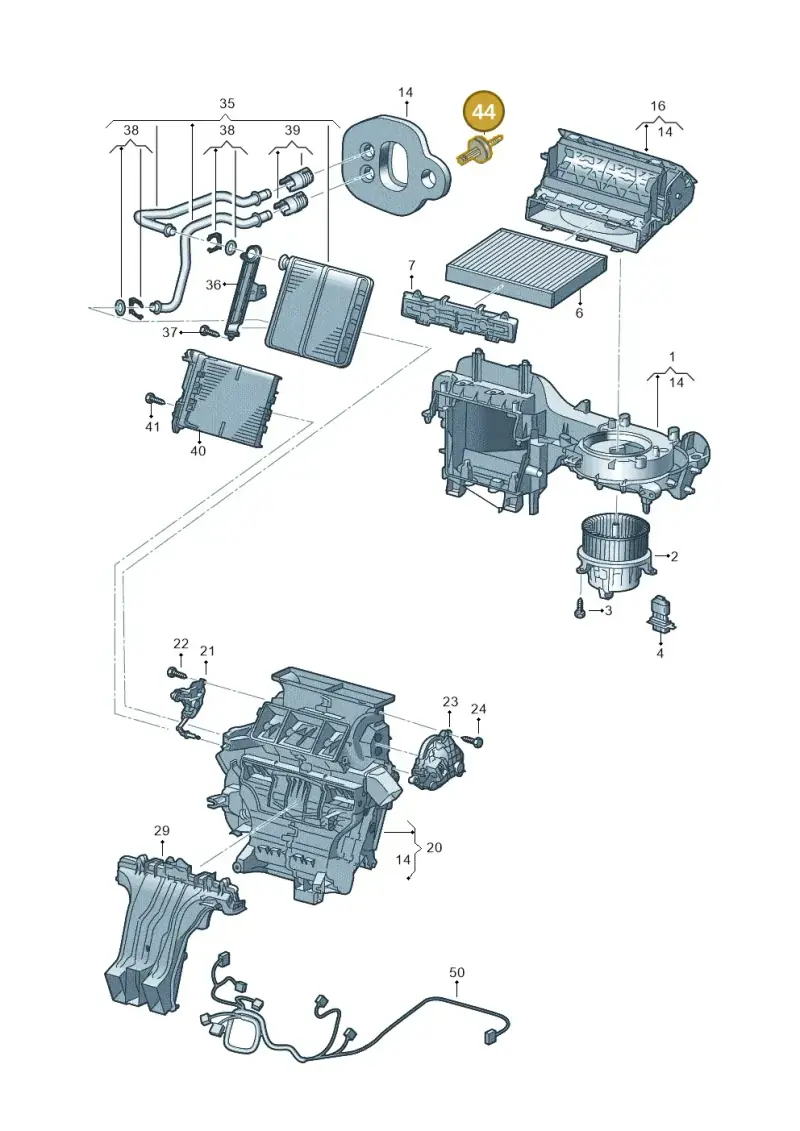 5Q0819133 — Skoda Fabia (2021-) diagram 587819100, position 44