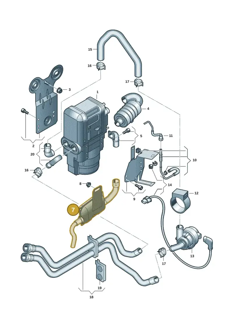 5Q0819193B — Skoda Octavia (2019-2024) diagram 3j0819700, position 7