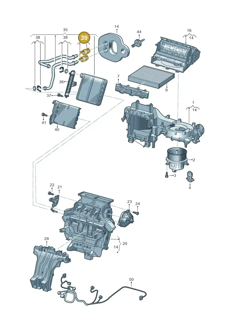 5Q0819454 — Skoda Fabia (2021-) diagram 587819100, position 39
