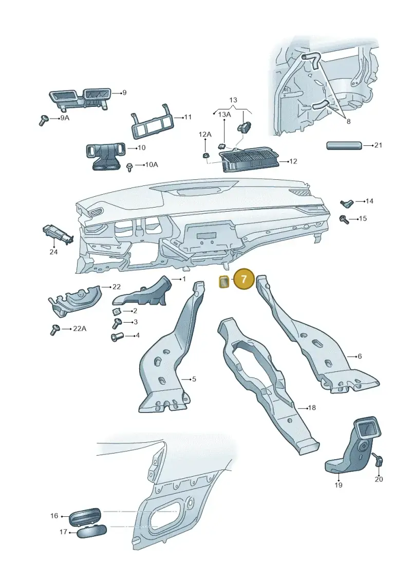 5Q0819663 — Skoda Octavia (2019-2024) diagram 585819010, position 7