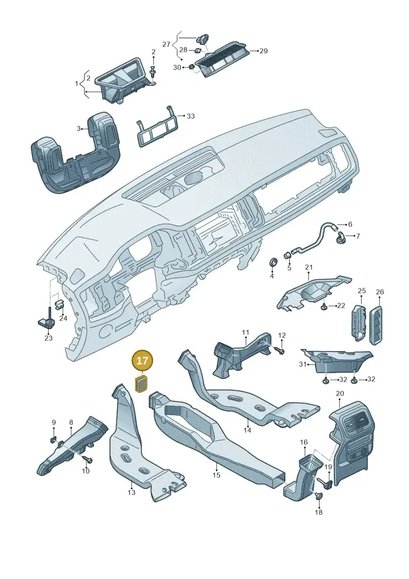 5Q0819663 — Skoda Karoq (2017-2022) diagram 834819030, position 17
