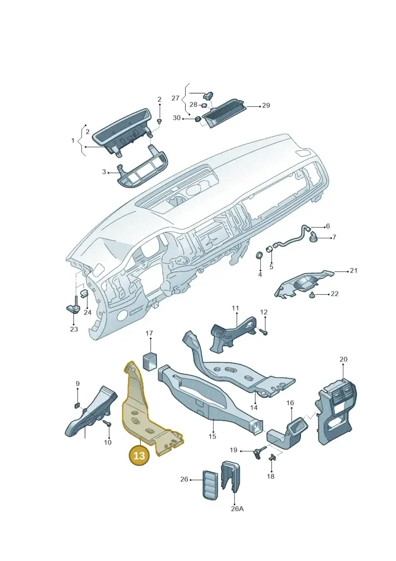 5Q0819805A — Skoda Kodiaq (2017-2022) diagram 644819300, position 13