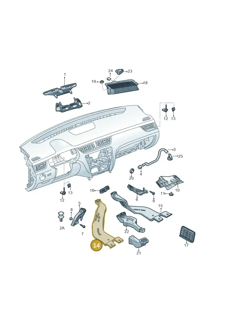 5Q0819805C — Skoda Octavia (2017-2020) diagram 805819030, position 14