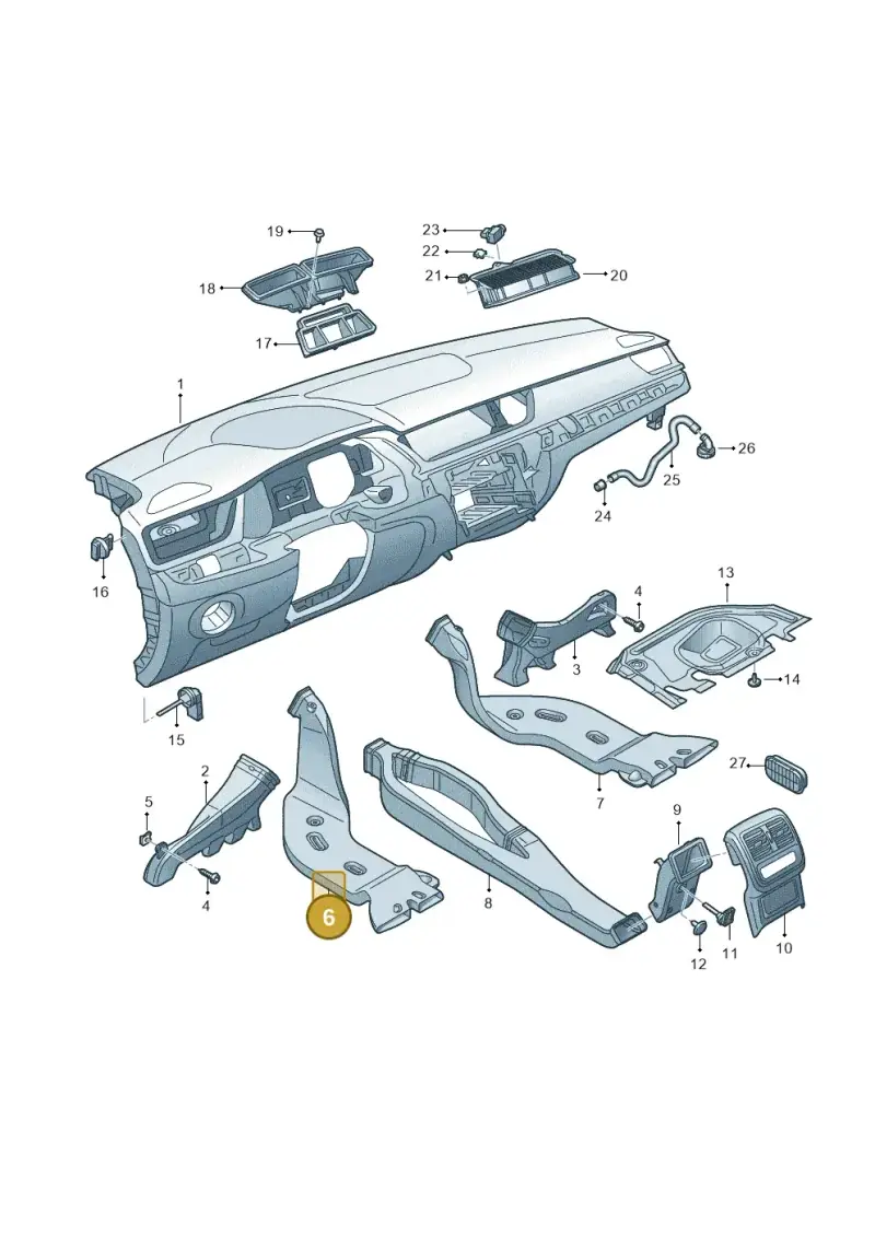 5Q0819805C — Skoda Superb Combi (2015-2024) diagram 851819300, position 6