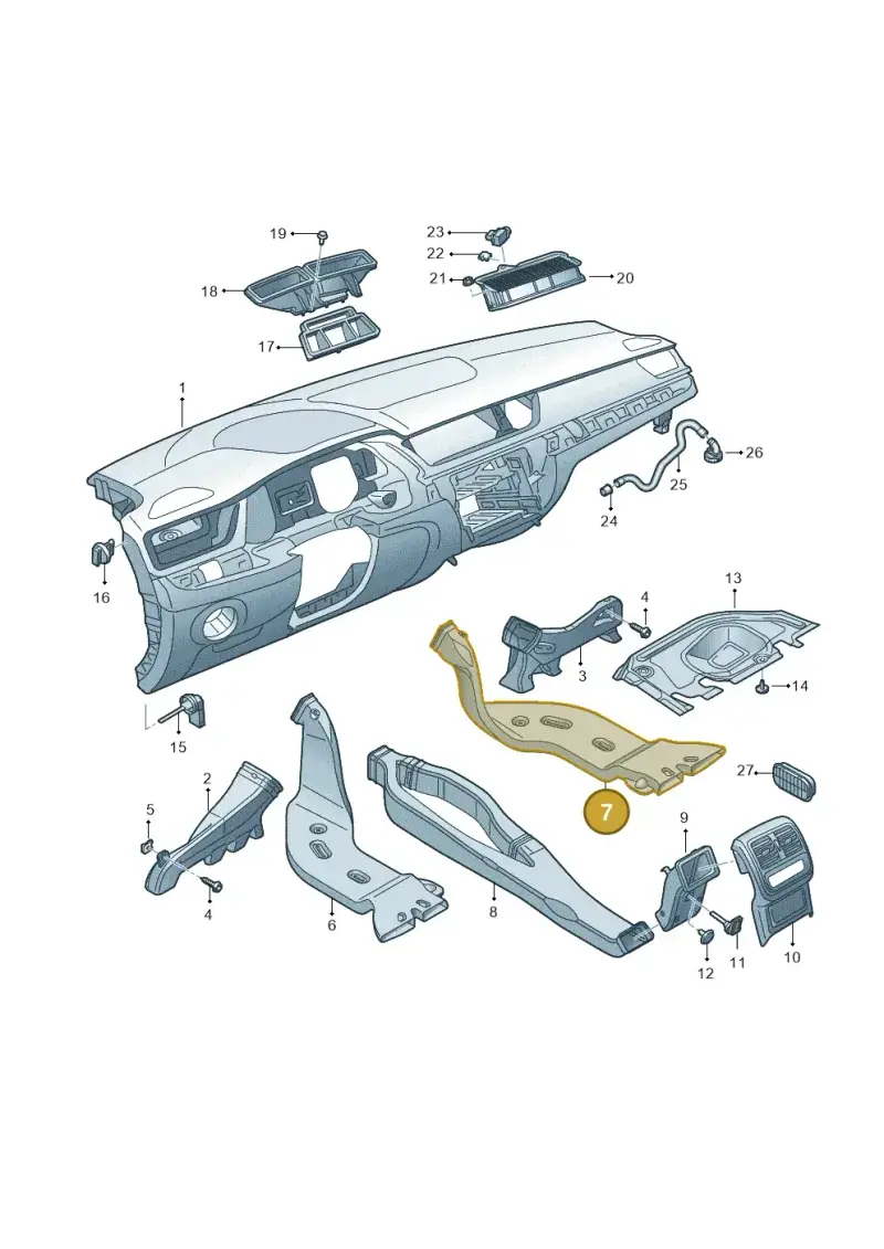 5Q0819806C — Skoda Superb Combi (2015-2024) diagram 851819300, position 7