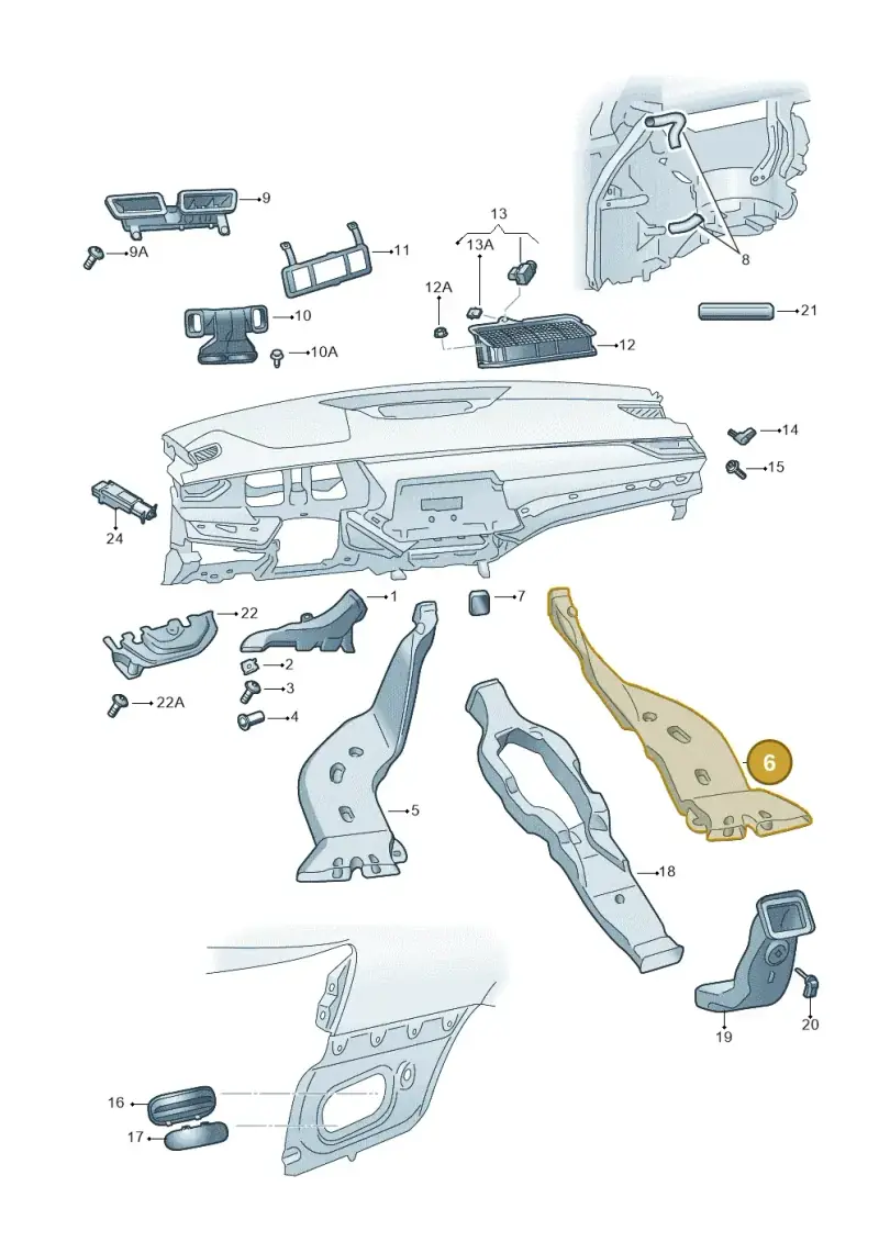 5Q0819806E — Skoda Octavia (2019-2024) diagram 585819010, position 6