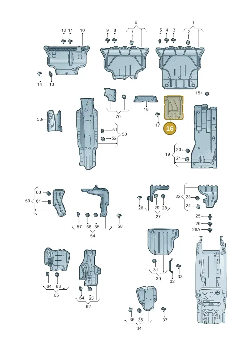 5Q0825230K — Skoda Octavia (2019-2024) diagram 585825110, position 16