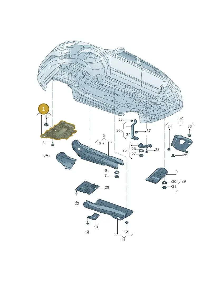 5Q0825235A — Skoda Karoq (2017-2019) diagram 433825000, position 1