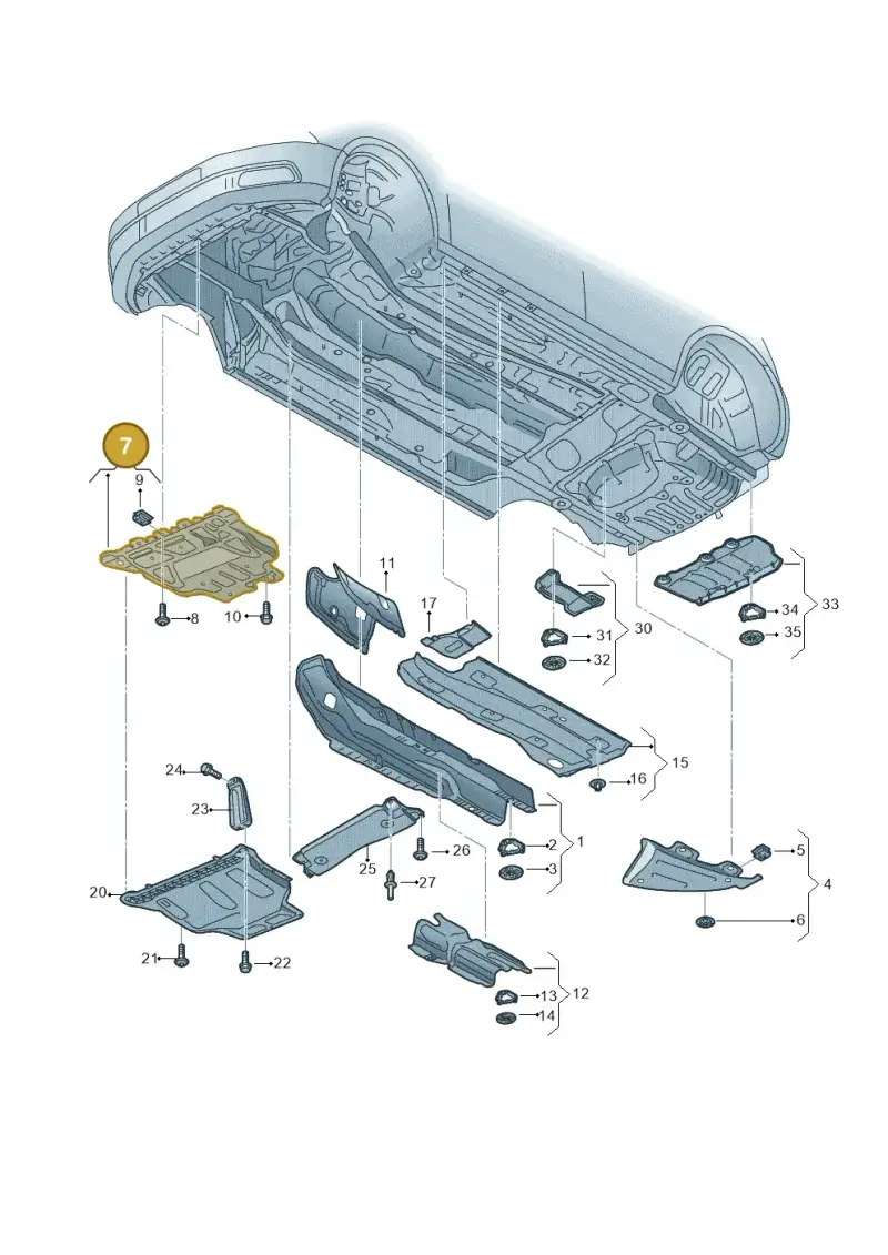 5Q0825235A — Skoda Octavia (2012-2017) diagram 753825100, position 7