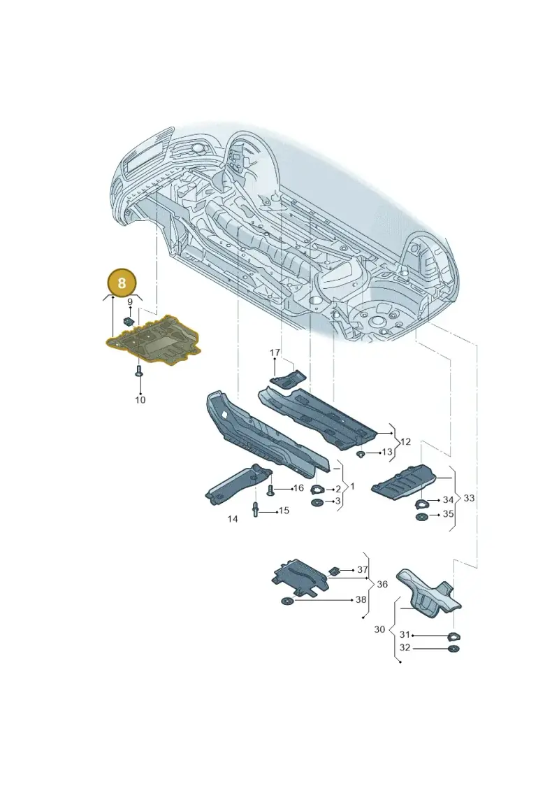 5Q0825235A — Skoda Octavia (2014-2023) diagram 783825000, position 8