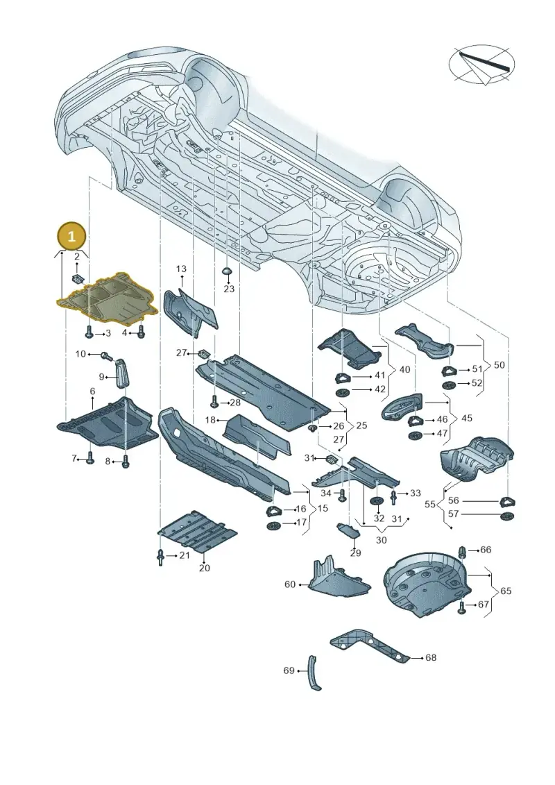 5Q0825235A — Skoda Superb Combi (2015-2024) diagram 851825000, position 1
