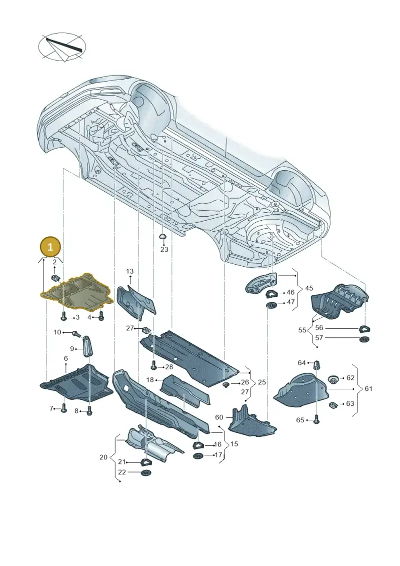 5Q0825235A — Skoda Superb Combi (2015-2024) diagram 851825010, position 1