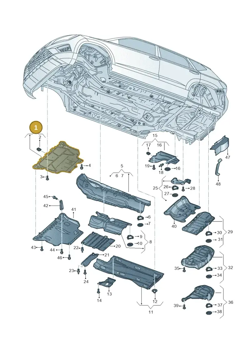 5Q0825236F — Skoda Karoq (2017-2022) diagram 834825000, position 1