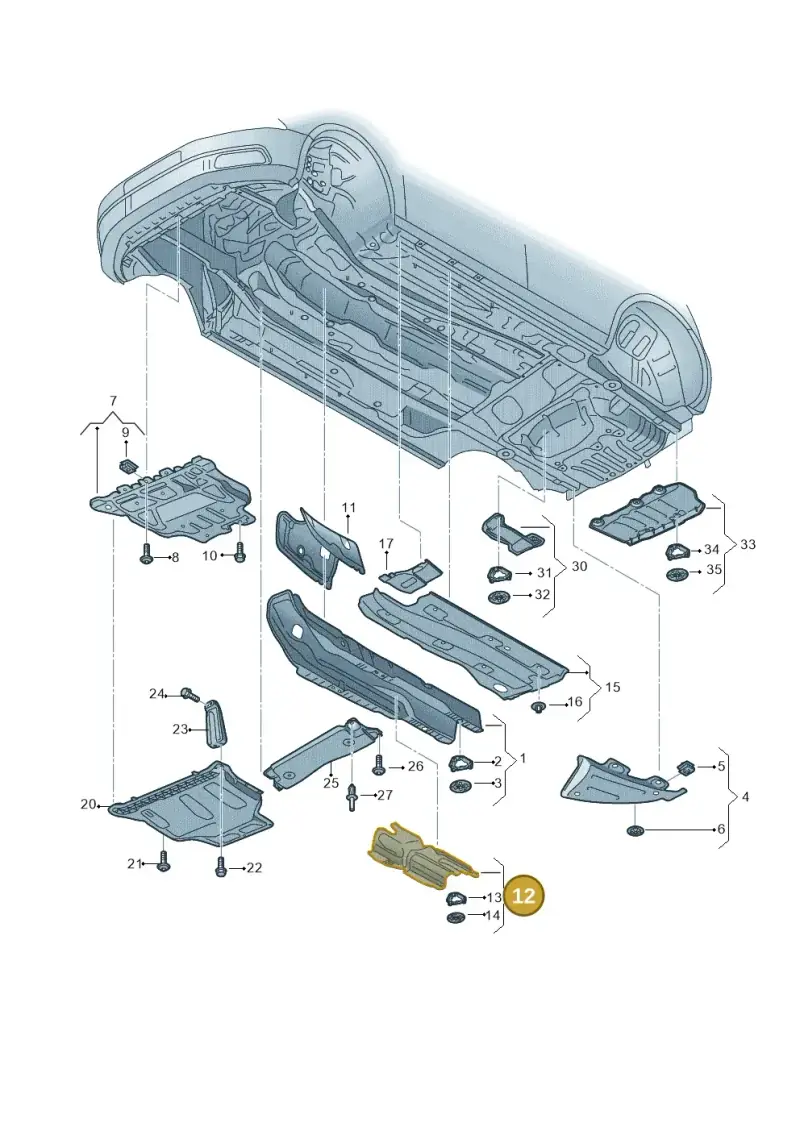 5Q0825613D — Skoda Octavia (2017-2020) diagram 753825100, position 12
