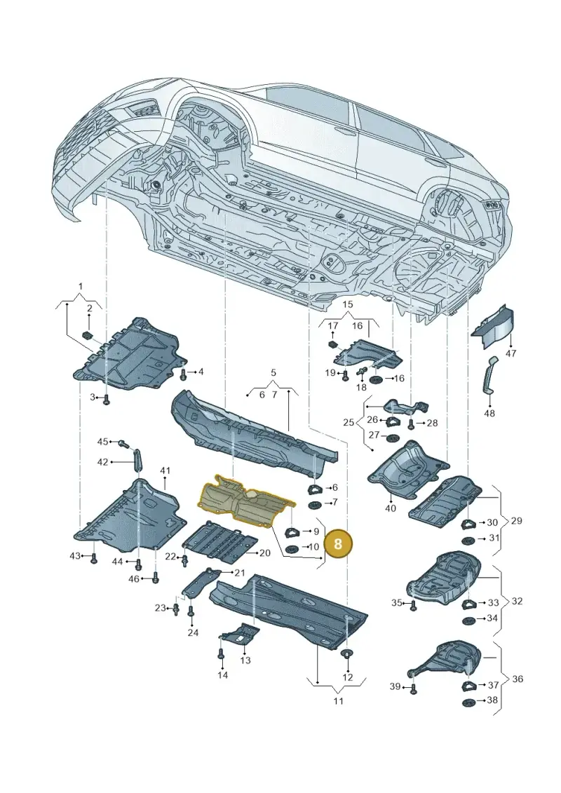 5Q0825613D — Skoda Karoq (2017-2022) diagram 834825000, position 8