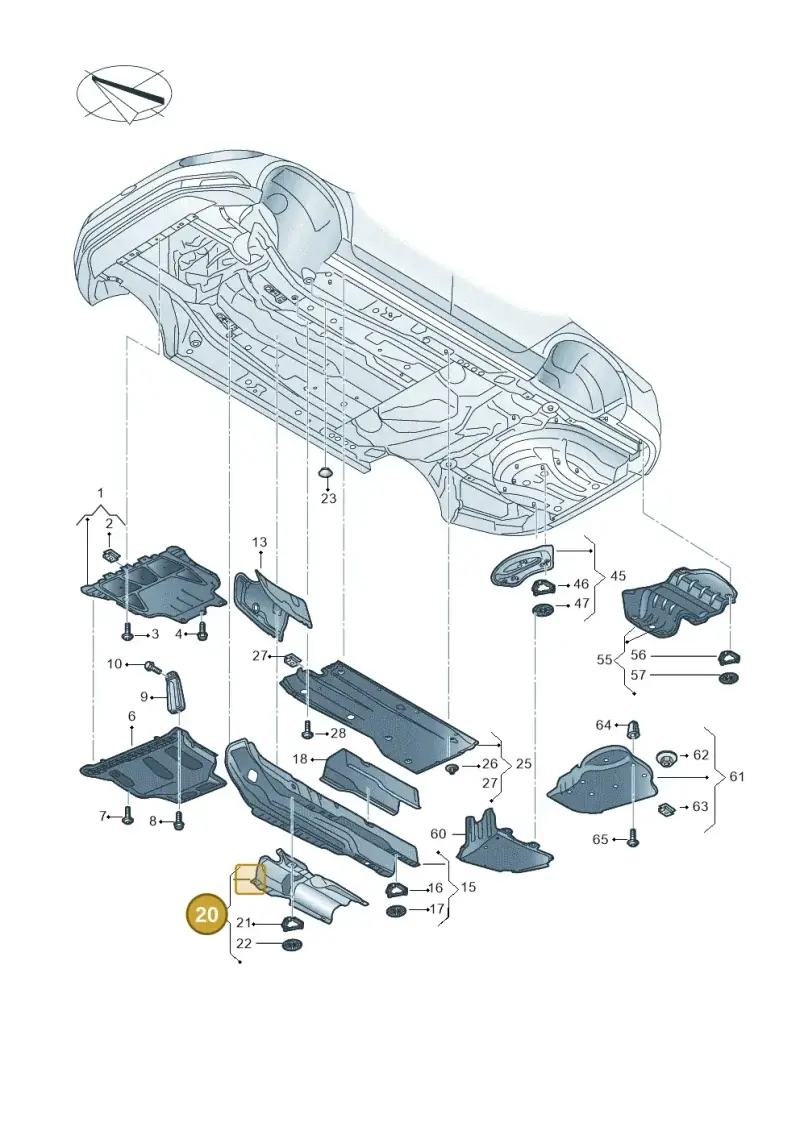5Q0825613D — Skoda Superb Combi (2015-2024) diagram 851825010, position 20