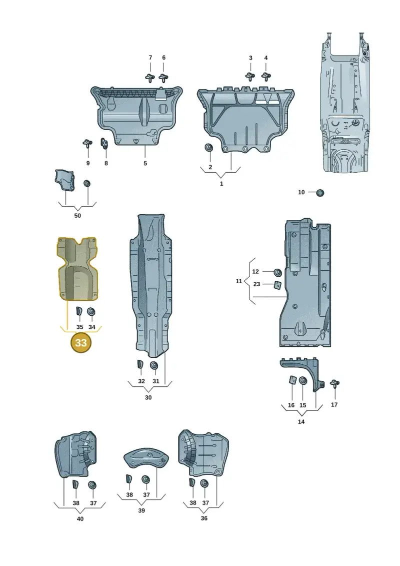 5Q0825613F — Skoda Octavia (2019-2024) diagram 585825105, position 33