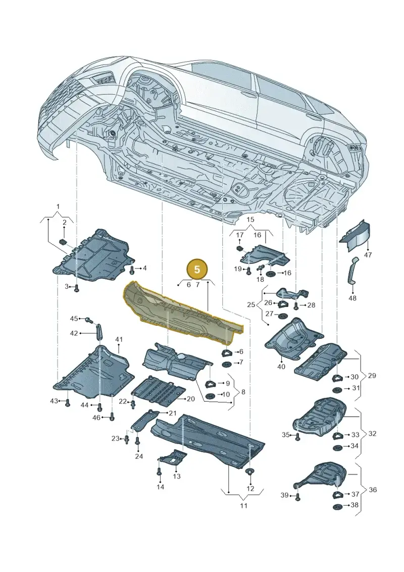 5Q0825661BC — Skoda Karoq (2017-2022) diagram 834825000, position 5