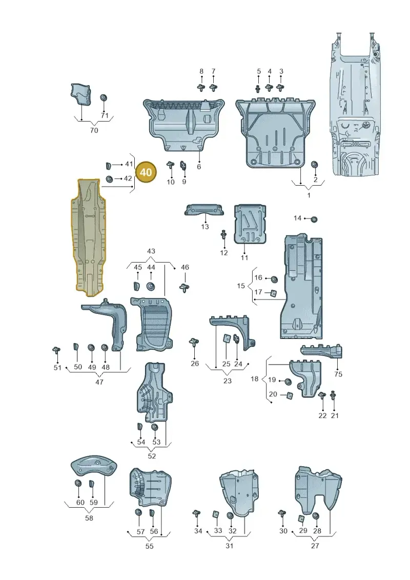 5Q0825661CA — Skoda Octavia (2019-2024) diagram 585825100, position 40