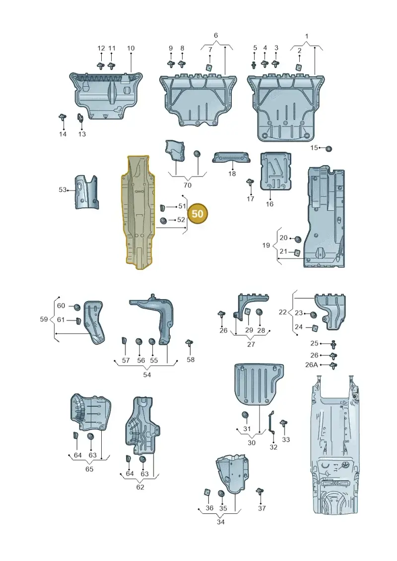 5Q0825661CA — Skoda Octavia (2019-2024) diagram 585825110, position 50