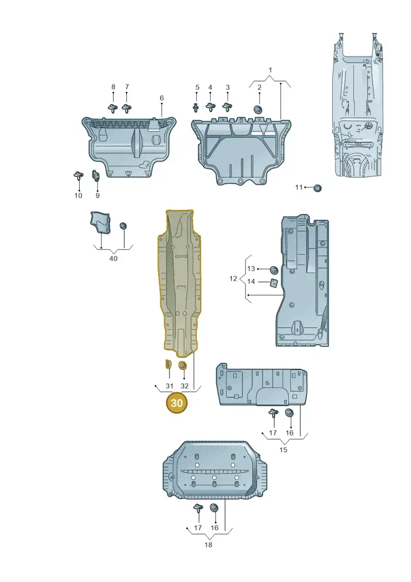 5Q0825661CA — Skoda Octavia (2019-2024) diagram 585825120, position 30