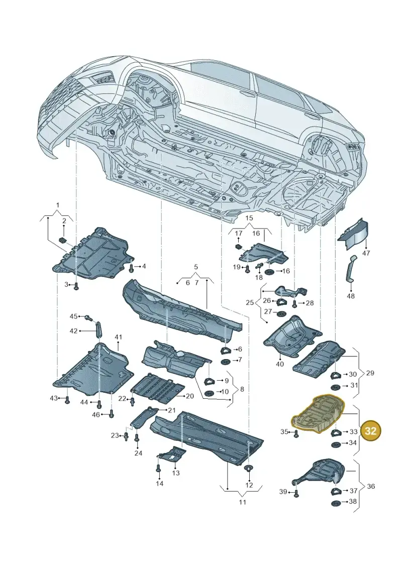 5Q0825701L — Skoda Karoq (2017-2022) diagram 834825000, position 32
