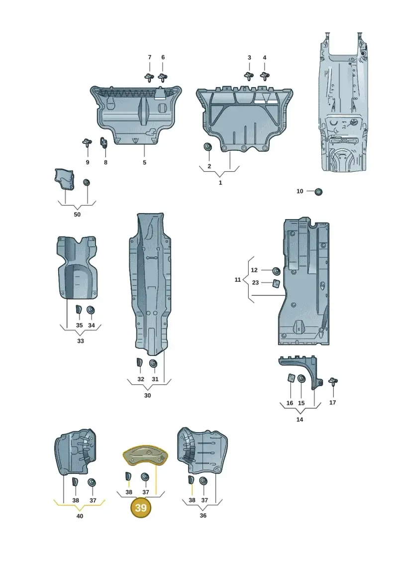 5Q0825710 — Skoda Octavia (2019-2024) diagram 585825105, position 39